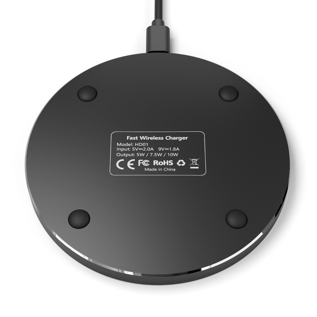 AuraFlow™: Charging Canvas™ - Custom Wireless Charger - Black - Image 4