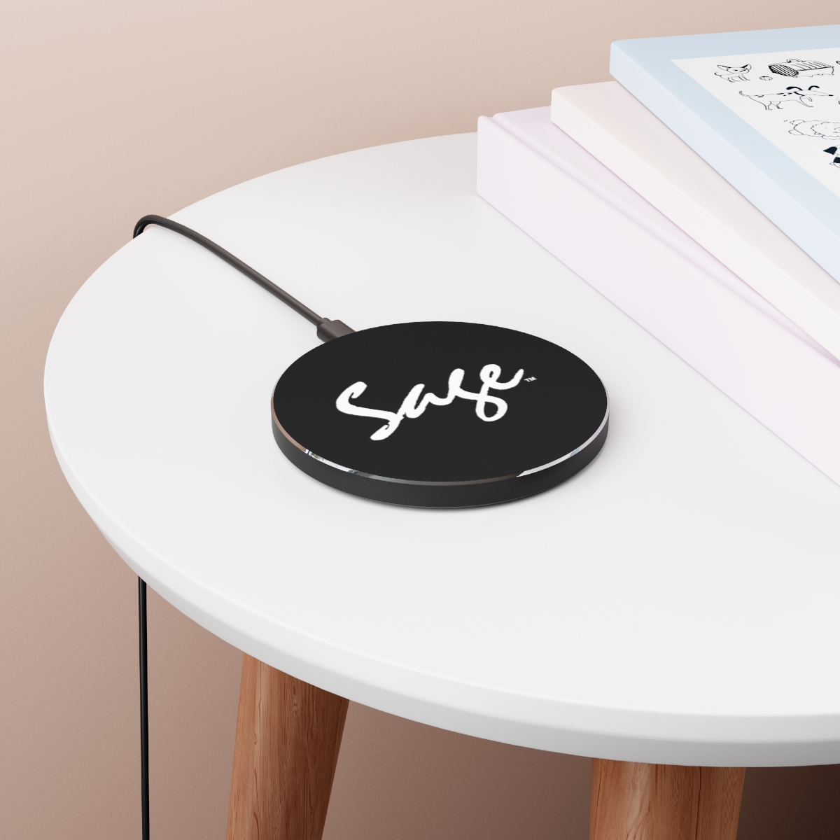 AuraFlow™: Charging Canvas™ - Custom Wireless Charger - Black - Image 2