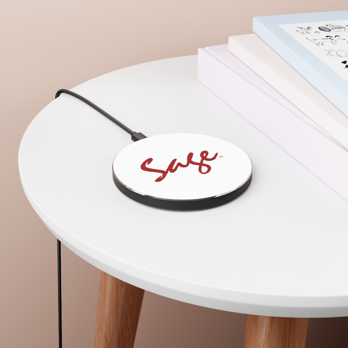 AuraFlow™: Charging Canvas™ - Custom Wireless Charger - White - Image 3