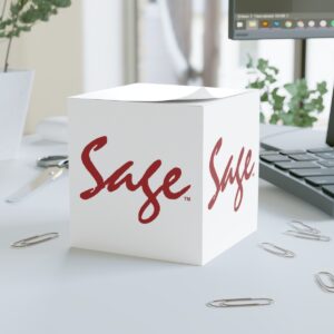 Mindful Memo Block - Custom Sticky Note Cube - MERCH + SWAG™ - Sage Design Group - Annette Sage, CEO