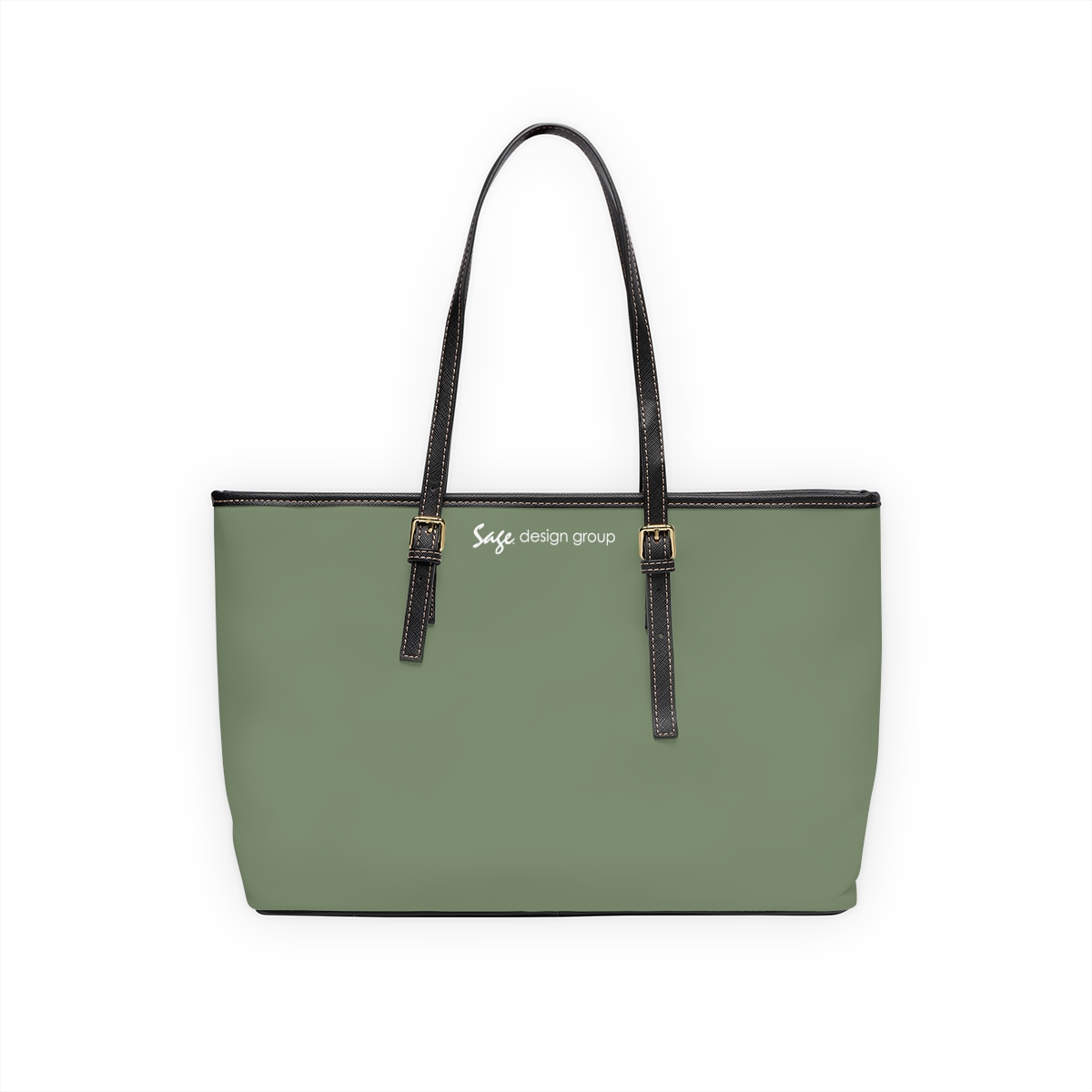 EcoVerv™: Leatherette CanvasStrap™ - Custom Shoulder Bag - Sage - Image 4