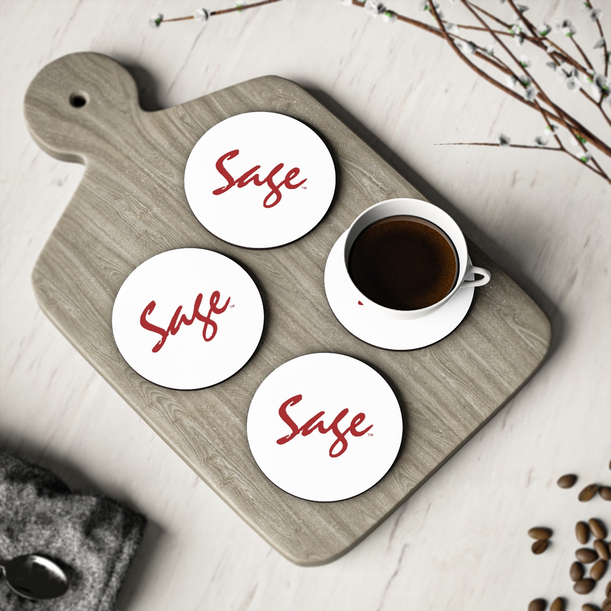 GleamGard™: BeveragePad™ - Custom Corkwood Coasters (Single or Set of 4) - Image 5