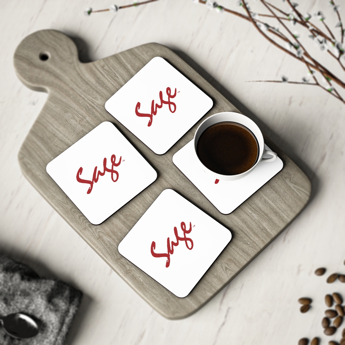 GleamGard™: BeveragePad™ - Custom Corkwood Coasters (Single or Set of 4) - Image 8